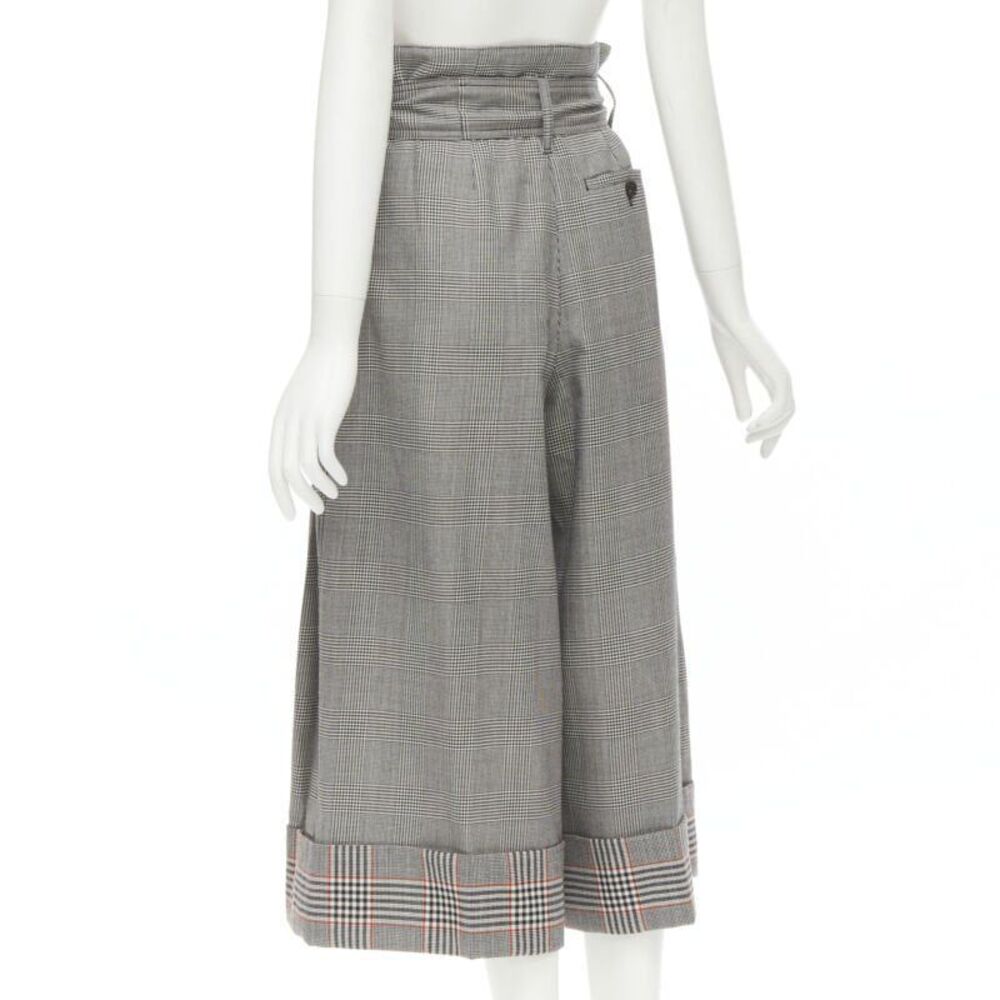 Alexander McQueen checked wool paperbag waist cuffed pants - Picture 6 of 10